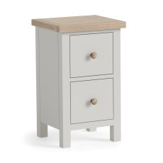 Cottage Collection Narrow Bedside Table in Grey