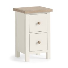 Cottage Collection Narrow Bedside Table in Coconut
