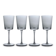 Simply Home Grey set of 4 Wine Glasses