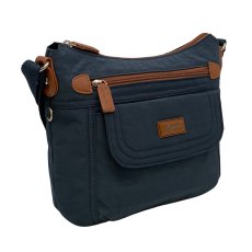 Spirit Navy and Tan Flap Pocket Crossbody Bag
