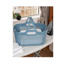 Addis Signature Blue Laundry Basket With Carry Handles Addis Signature Blue Laundry Basket With Carry Handles