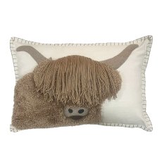 Aquarelle Home Archie Cow Tufted Cushion Aquarelle Home Archie Cow Tufted Cushion