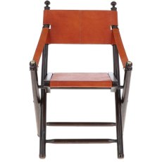 Ashwood Leather Vintage Tan Folding Chair