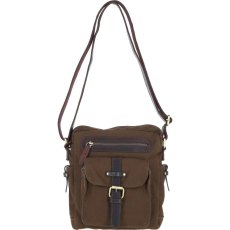 Ashwood Leather Fenland Canvas Crossbody Bag