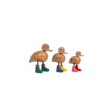 Quirky Barn Wooden Duck in Hunter Wellies