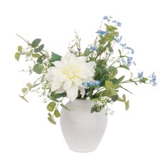 Floralsilk Dahlia & Forget-Me-Not in Vase