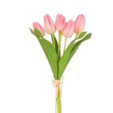 Floralsilk Fresh Touch Peach Tulip Bundle of 7