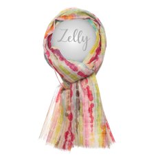 Zelly Metallic Abstract Hot Pink Scarf
