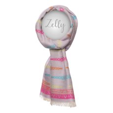 Zelly Cotton Stripe Lilac Scarf Zelly Cotton Stripe Lilac Scarf