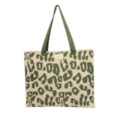 Zelly Woven Tote Animal Green