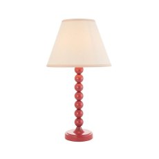 Endon Pink Clay Higgledy Lamp & 25cm Vintage White Ivy Shade