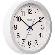 Acctim Bromham Silver 20cm Non Ticking Wall Clock