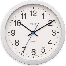 Acctim Bromham Silver 20cm Non Ticking Wall Clock Acctim Bromham Silver 20cm Non Ticking Wall Clock