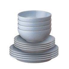 Denby Sky Blue 12 Piece Tableware Set Denby Sky Blue 12 Piece Tableware Set
