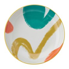 Mikasa Yellow Abstract Pasta Bowl
