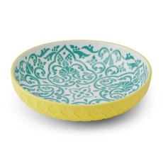 Mikasa Yellow & Blue Geometric Pasta Bowl