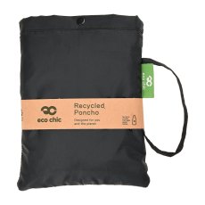 Eco Chic Black Foldable Poncho