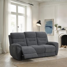 Keswick 3 Seater Power Recliner Sofa in Dark Grey