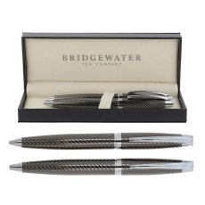 Bridgewater Pens Lancaster Gunmetal & Chrome Ball Pen Set