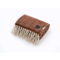 The Lyndon Company Moorland Wool Throw Russet