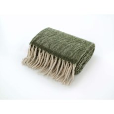 The Lyndon Company Moorland Wool Throw Green The Lyndon Company Moorland Wool Throw Green