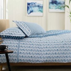 Lobster Creek Blue Big Fish Little Fish Duvet Cover Set