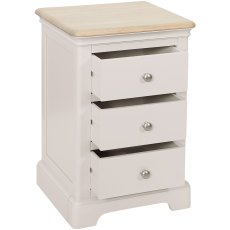 Broadway 3 Drawer Bedside Table in Grey Mist