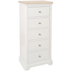 Broadway 5 Drawer Tallboy in Grey Mist