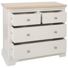 Broadway 2 Over 2 Drawer Chest in Grey Mist