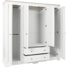 Broadway Quadrouple Wardrobe in White