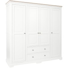 Broadway Quadrouple Wardrobe in White