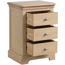 Broadway 3 Drawer Bedside Table in Oak
