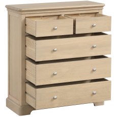 Broadway 2 Over 3 Drawer Chest in Oak