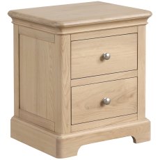 Broadway 2 Drawer Bedside Table in Oak Broadway 2 Drawer Bedside Table in Oak