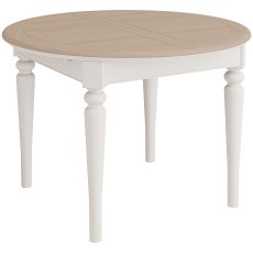 Broadway Round Extending Dining Table & 4 Chairs in Grey Mist