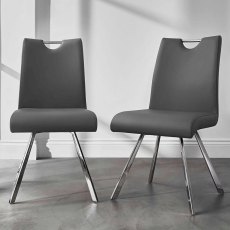 Stockholm Grey Swivel Dining Chair