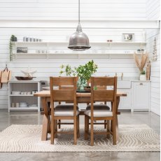 Manor Oak 1.5m Extending Cross Leg Dining Table