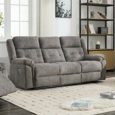 Rushden 3 Seater Power Recliner Sofa in Grey Rushden 3 Seater Power Recliner Sofa in Grey