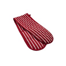 Butchers Stripe Red Double Oven Glove Butchers Stripe Red Double Oven Glove