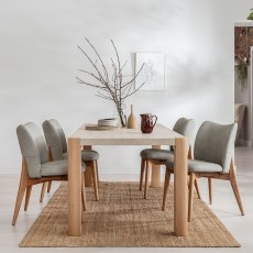 Arlo 1.4m Dining Table & 4 Spencer Chairs