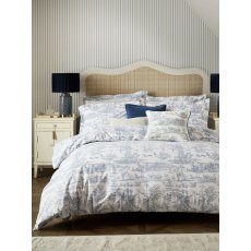 Laura Ashley Braysmith Toile Blue Duvet Cover Set Laura Ashley Braysmith Toile Blue Duvet Cover Set