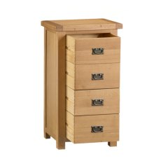 Norfolk Oak 4 Drawer Narrow Chest