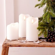 Kaemingk Set of 3 White Remote LED Candles