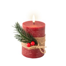 Kaemingk Decorative Red LED Wick Candle