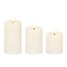 Kaemingk Set of 3 White LED Candles