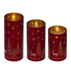 Kaemingk Set of 3 LED Decorative Festive Candles