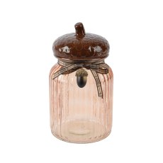 Kaemingk Acorn Tall Glass Storage Jar