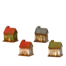 Kaemingk Small LED Stoneware House Ornament