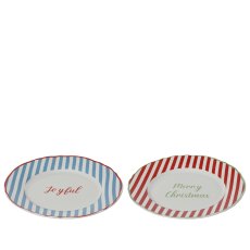 Kaemingk Festive Striped Breakfast Plate
