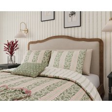 Helena Springfield Oak Stripe Green Pink Duvet Cover Set